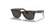 عینک آفتابی ویفرر ری بن فریم کائوچویی قهوه ای هاوانا و عدسی دودی - عکس از زاویه سه رخ