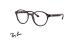 عینک طبی مدل فراری ری بن فریم کائوچئی گرد قهوه ای هاوانا - عکس از زاویه سه رخ
