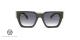 عینک آفتابی فیلیپ پلین فریم استات مشکی ذغالی مربعی و عدسی دودی طیف دار - عکس از زاویه روبرو