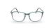 عینک طبی مربعی سیلوئت با حدقه آبی و دسته‌های تیتانیومی نقره‌ای - زاویه روبرو