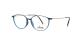 عینک طبی سیلوئت  SPX از بیرون قهوه ای و دور تا دور حدقه ها آبی به همراه دسته های تیتانیومی قهوه ای - عکس از زاویه سه‌رخ