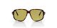 عینک آفتابی کائوچویی مربعی تام فورد با بدنه قهوه‌ای هاوانا و عدسی سبز روشن - زاویه روبرو