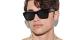 عینک آفتابی مستطیلی تام فورد با بدنه قهوه‌ای هاونا و عدسی سبز - عکس با مدل