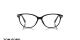 عینک طبی تام فورد - مدل گربه ای - کائوچویی مشکی رنگ - زاویه روبرو