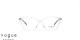 عینک طبی کائوچویی دسته فلزی زنانه وگ فریم گربه ای رنگ شیشه ای - عکاسی وحدت - عکس از زاویه رو به رو