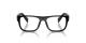 عینک طبی مستطیلی پرادا با بدنه مشکی - زاویه روبرو