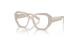 عینک طبی زنانه اور سایز پرادا به رنگ کرم - زاویه سه‌رخ