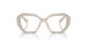 عینک طبی زنانه اور سایز پرادا به رنگ کرم - زاویه روبرو