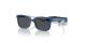 عینک آفتابی بچگانه وگ فریم کائوچویی مربعی رنگ آبی، دسته ها از داخل صدفی به همراه عدسی دودی - عکس از زاویه سه رخ