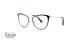 عینک طبی گربه ای مشکی طلایی زینیا - عکاسی وحدت - زاویه سه رخ