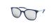 عینک آفتابی مربعی زینیا با بدنه فلزی کائوچویی و رنگ نقره ای سرمه ای عددسی آینه ای - عکاسی توسط عینک وحدت - زاویه ی راست به چپ