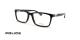 عینک طبی کائوچویی طوسی رنگ با خط قرمز پلیس - زاویه سه رخ