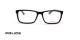 عینک طبی کائوچویی طوسی رنگ با خط قرمز پلیس - زاویه روبرو