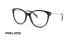 عینک طبی مشکی طلایی دسته فلزی بدنه کائوچو پلیس - عکاسی وحدت - زاویه سه رخ