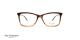 عینک طبی کائوچویی آنا هیکمن - رنگ بدنه قهوه ای طلایی - عکاسی وحدت - زاویه رو به رو