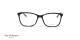 عینک طبی مستطیلی شکل آناهیکمن - دسته طلایی بدنه جلو مشکی رنگ - عکاسی وحدت - زاویه رو به رو