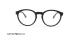 عینک طبی رویه دار امپریو  آرمانی - مدل گرد - رنگ مشکی زرشکی - عکس زاویه روبرو عینک طبی