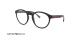 عینک طبی رویه دار امپریو آرمانی - مدل گرد - رنگ مشکی زرشکی - عکس زاویه سه رخ عینک طبی
