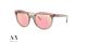 عینک آفتابی Armani Exchange - بدنه خاکستری شیشه ای - عدسی صورتی جیوه ای - زاویه سه رخ