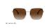عینک آفتابی زنانه بولگاری مربعی عدسی قهوه ای فریم نقره ای -عکس از زاویه روبرو