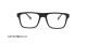 عینک طبی رویه دار آرمانی - مستطیل شکل - رنگ مشکی زرشکی - عکس زاویه روبرو عینک طبی