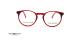 عینک طبی گرد کائوچویی رویه دار قرمز سنترواستایل - عکس از زاویه روبرو