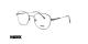 عینک طبی فلزی هاوک شبه مربعی مشکی - عکس از زاویه سه رخ 