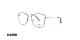 عینک طبی زنانه هاوک فریم فلزی گربه ای به زنگ رز گلد و مشکی - عکس از زاویه سه رخ