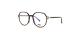 عینک طبی کائوچویی هاوک فریم شبه مربعی با زاویه ای های خمیده به زنگ قهوه ای هاوانا - عکس از زاویه سه رخ