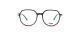 عینک طبی کائوچویی هاوک فریم شبه مربعی با زاویه ای های خمیده به زنگ قهوه ای هاوانا - عکس از زاویه روبرو