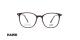 عینک طبی رویه دار هاوک فریم کائوچویی مربعی رنگ قهوه ای - عکس از زاویه روبرو