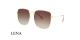 عینک آفتابی مربعی فلزی زنانه پلاریزه لنا فریم طلایی عدسی قهوه ای - عکس از زاویه سه رخ
