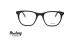 عینک طبی کائوچویی مربعی فریم مشکی - عکس از زاویه روبرو