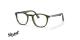 عینک طبی کائوچویی پرسول فریم مربعی رنگ سبز زیتونی - عکس از زاویه سه رخ