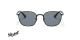 عینک افتابی فلزی مربعی پرسول فریم مشکی عدسی سورمه ای - عکس از زاویه روبرو