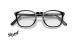 عینک طبی کائوچویی پرسول فریم مربعی و مشکی براق - عکس از زاویه روبرو