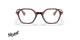 عینک طبی کائوچی چندضلعی پرسول - رنگ قرمز هاوانا - عکس زاویه روبرو
