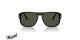 عینک آفتابی پرسول فریم استات مشکی و عدسی سبز  - عکس از زاویه روبرو