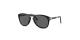 عینک آفتابی پرسول مدل استیو مک کوئین فریم کائوچویی مشکی و عدسی خاکستری تیره با دسته های تاشو - عکس از زاویه سه رخ