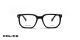 عینک طبی چند ضلعی پلیس با رویه آفتابی رنگ مشکی مات - زاویه روبرو
