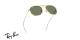 عینک آفتابی ری بن - چند ضلعی - مدل مارشال - دو پل - بدنه طلایی - شیشه سبز - زاویه ایستاده