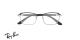 عینک طبی ریبن فلزی مشکی نقره ای طرح مستطیلی - زاویه روبرو