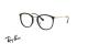 عینک طبی مربعی شکل ری بن اصل - حدقه قهوه ای هاوانا دسته نوک مدادی - زاویه سه رخ