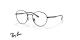 عینک طبی ری بت فریم فلزی گرد رنگ مشکی - عکس از زاویه سه رخ 