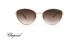 عینک آفتابی زنانه گربه ای شوپارد - فریم رزگلد نگین دار و عدسی بنفش طیف دار - عکس از زاویه روبرو