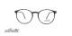 عینک طبی گرد سیلوئت - بدنه مشکی نقره ای - عکاسی وحدت - زاویه روبرو