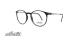 عینک طبی گرد سیلوئت - بدنه مشکی نقره ای - عکاسی وحدت - زاویه سه رخ