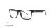 عینک طبی مستطیل شکل تی شارژ - کائوچویی مشکی رنگ - عکاسی وحدت - زاویه سه رخ