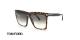 عینک آفتابی مربعی بزرگ تام فورد رنگ بدنه قهوه ای هاوانا - عکاسی وحدت - زاویه سه رخ