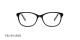 عینک طبی کائوچویی تروساردی - رنگ بدنه مشکی- عکاسی وحدت - زاویه رو به رو